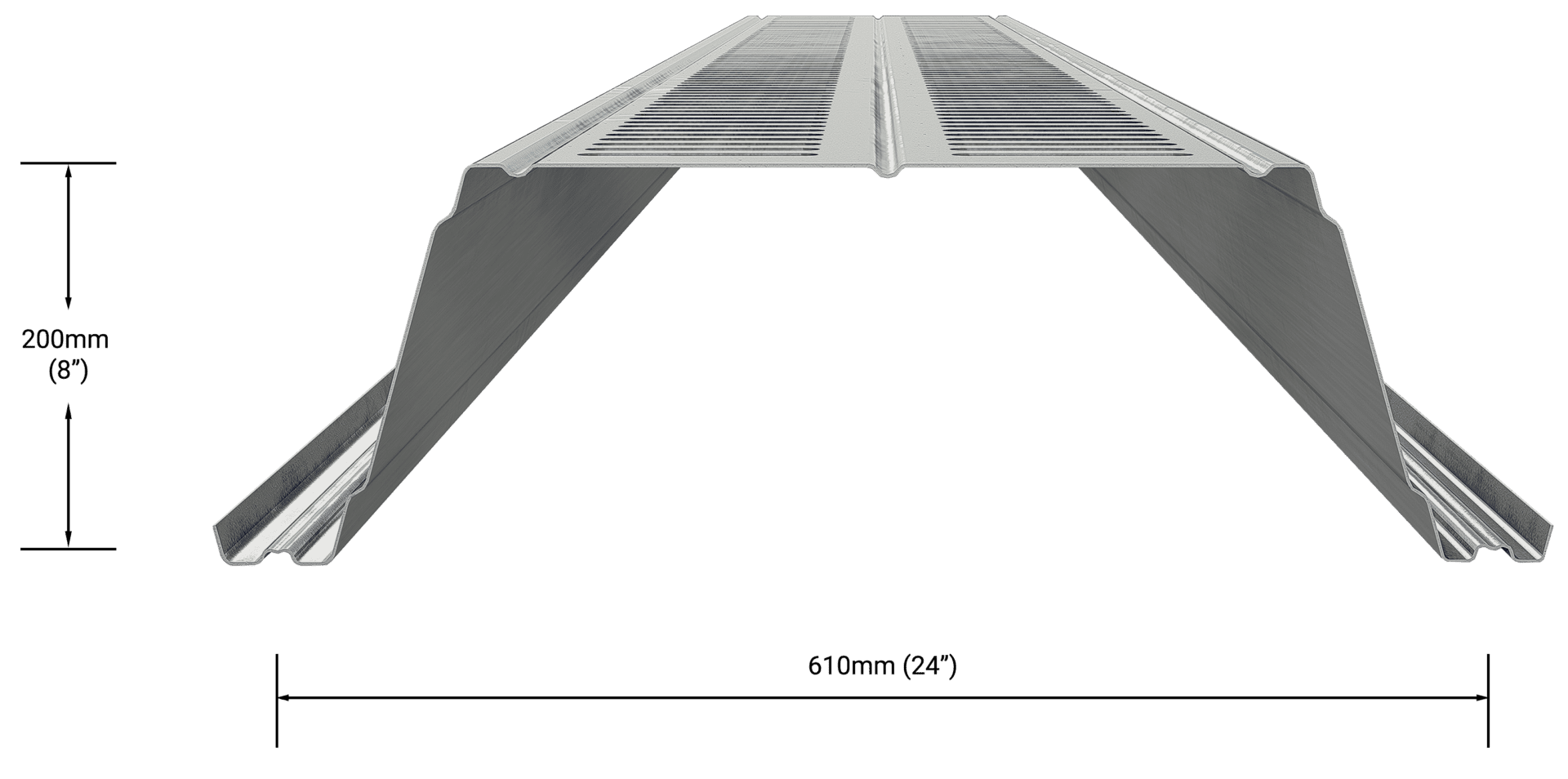 a metal roof truss with a metal roof